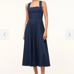 NWT STAUD Navy Teresa Midi Dress